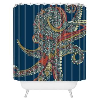 Valentina Ramos Azzuli Shower Curtain Navy - Deny Designs