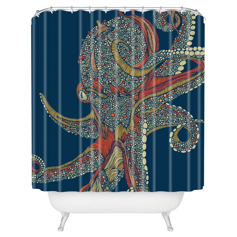 Valentina Ramos Azzuli Shower Curtain Navy - Deny Designs, 1 of 6
