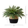 Nearly Natural 23-in Artificial Boston Fern Plant with Handmade Jute & Cotton Basket DIY KIT - 2 of 4