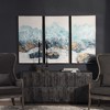 Uttermost Crashing Waves Hand Painted Canvases, Set of 3 – Abstract Coastal Wall Art with Gold Gallery Frames, 48" Tall - 2 of 4