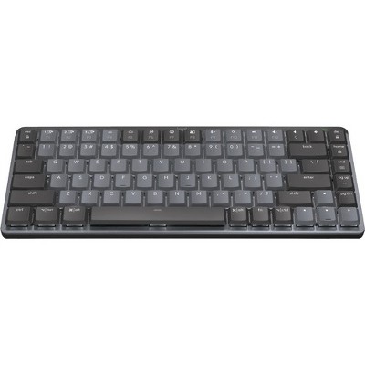 Logitech MX Mechanical Mini Minimalist Wireless Illuminated Keyboard (Clicky) (Graphite) - Wireless Connectivity - Bluetooth/RF - 32.81 ft