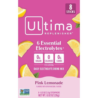 Ultima Replenisher Drink Sticks Pink Lemonade - 8ct