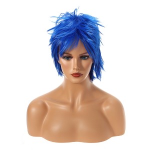 Unique Bargains Women Human Hair Wigs with Wig Cap Short Hair - 1 of 4
