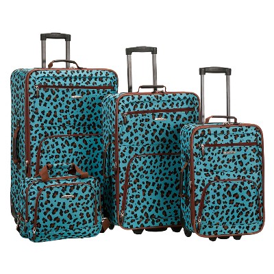 leopard suitcase set