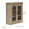 Teamson Home Donovan Removable Two-Door Wall Cabinet with Adjustable Shelves, Light Oak - 2 of 4