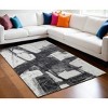 Black and Gray Abstract Hand Woven Area Rug - 2 of 4
