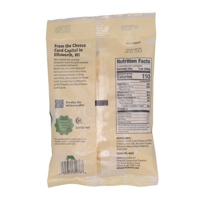 Ellsworth Cooperative Creamery Garlic Cheddar Cheese Curds - 5oz