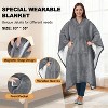 Catalonia Faux Shering Wearable Cape for Adult Women Men,Wrap Blanket Cape with Pocket, Warm, Soft, Cozy, Snuggly, Comfort Gift, No Sleeves - 3 of 4