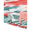 INSPIRE CHIC Women's Short Sleeve Semi-Sheer Tropical Leaves Print Hawaiian Crop Top - 4 of 4