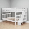 Full Over Full Stairway Bunk Bed with Storage Shelves, Convertible Design, Guard Rails, and Pine Frame - 4 of 4
