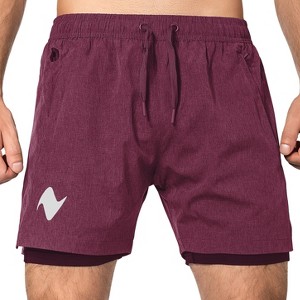 Zilpu Men's Quick Dry Athletic Performance Shorts wi/Zipper Pocket (5 inch) - 1 of 4