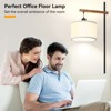 Dexmalle 61" Wood Arched Floor Lamp With Pedal Switch - 3 of 4