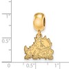 Black Bow Jewelry 14k Yellow Gold Plated Sterling Silver Texas Christian Horned Frogs NCAA Bead Charm - 2 of 3