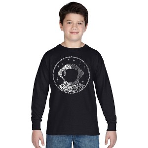 LA Pop Art Boy's Word Art Long Sleeve - I Need My Space Astronaut - 1 of 4