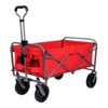 RISOKEYS Collapsible Utility Wagon Cart 360LBS Capacity with Adjustable Handle and Cup Holders for Camping, Grocery Shopping - 2 of 4