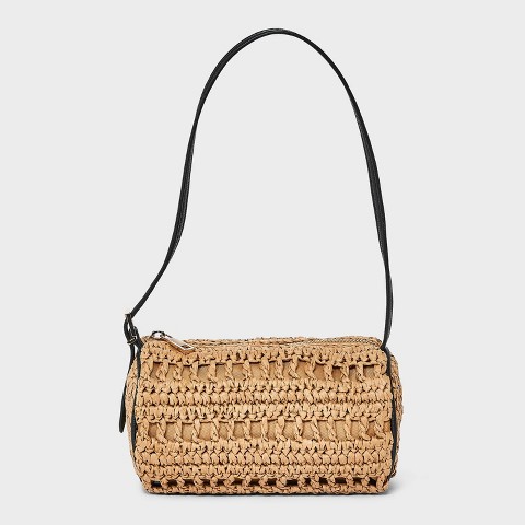 Сумки A New Day Straw Mini Boxy Barrel Shoulder Bag - A New Day™ Natural