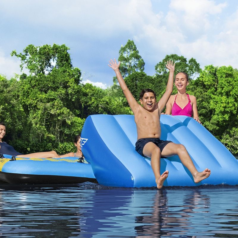 Bestway Hydro Force Detachable Summer Slide 5 Person Inflatable Activity Island with Cup Holders and Heavy Duty Handles for Easy Transport, Blue, 6 of 8