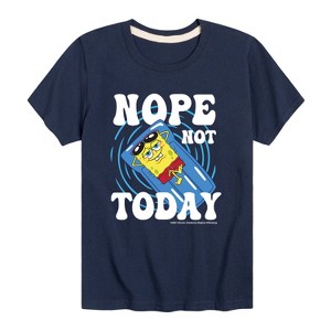 Boys' - SpongeBob SquarePants - Nope Not Today Short Sleeve Graphic T-Shirt - 1 of 4