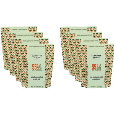 Scharffen Berger Dark Milk Chocolate Chunks with Maple Sugar - Case of 8 - 7 oz