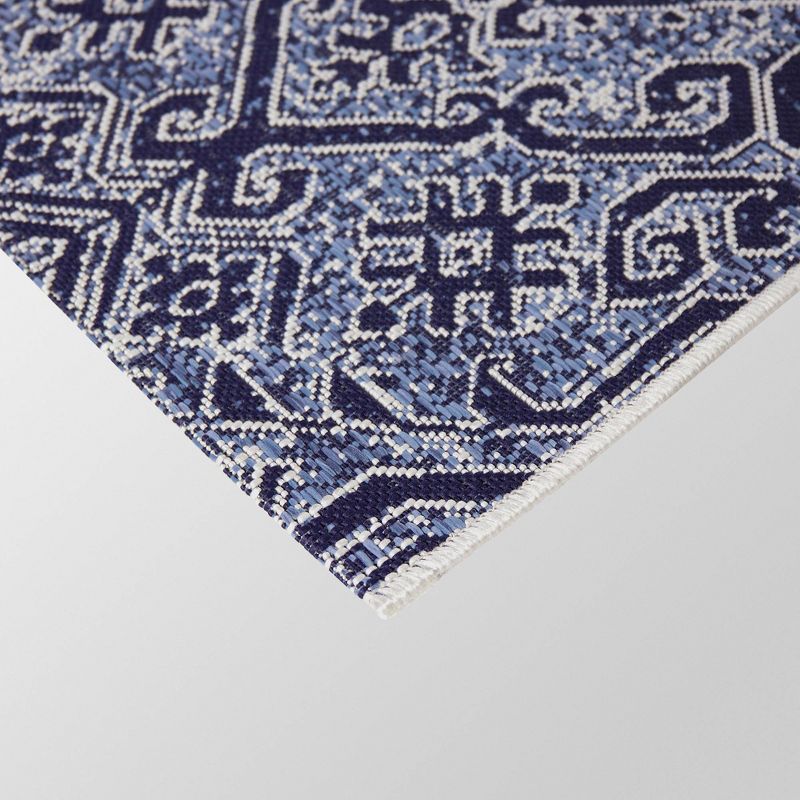 Paisley Outdoor Rug Blue - Threshold™, 4 of 6