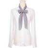 INSPIRE CHIC Women Pleated Pure Chiffon Long Solid Color Semi Sheer Stretchy Neck Scarves 1Pc - 2 of 4