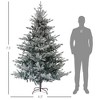 TopComfy Christmas Tree Stand 7.5FT Nordic Pine Snow Flocked Hinged Tree for Festive Home Decor, Green, 55.1"*55.1"*88.6" - 3 of 4