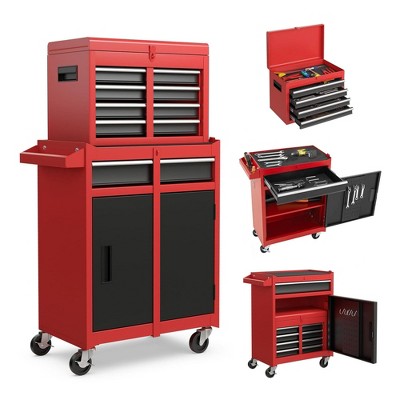 NicBex Detachable 5-Drawer Rolling Tool Chest Tool Cart with Wheels and Adjustable Shelf for Garage Workshop