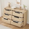 Garvee 6 Drawer Dresser, Modern Wooden Double Dresser with Embedded Handles, Storage Organizer Chest for Bedroom, Living Room, Nursery - 3 of 4