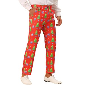 TATT 21 Men's Halloween Funny Printed Pumpkin Halloween Christmas Costume Trousers - 1 of 4