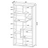 NicBex Geometric Bookcase 4/6/7-Shelf Art Deco Solid Wood Storage Unit Furniture for Office and Living Rooms, Bedroom, Apartment - 2 of 4
