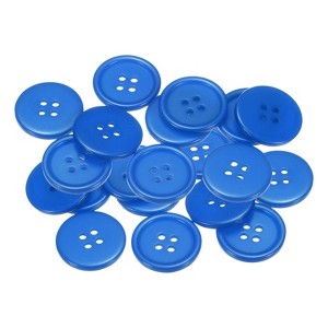 Unique Bargains Sewing Resin Round Flat 4-Hole Replacement Craft Buttons 20 Pcs - 1 of 4