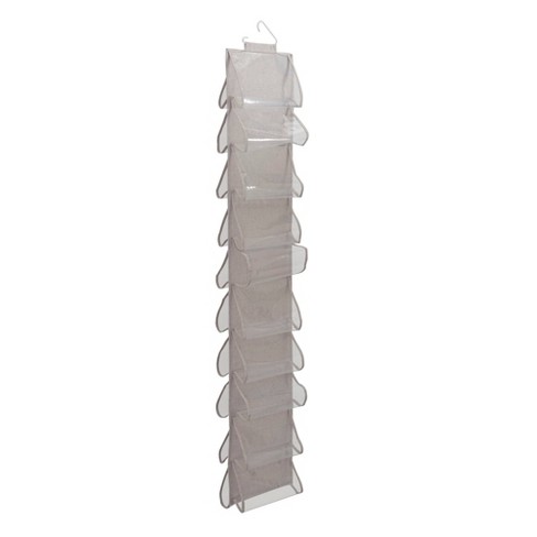 10 Shelf Hanging Shoe Storage Organizer Gray - Room Essentials™ : Target