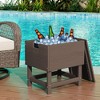 Hyleory Portable HDPE Side Table, 3-in-1 Patio Cooler Table - 3 of 4