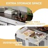 Dog Furniture Crate, 47" Large Dog Crate Furniture w/ 2 Storage Draws & Removable Divider for Large/Medium/Small Dogs - 4 of 4