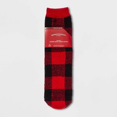 buffalo plaid baby socks