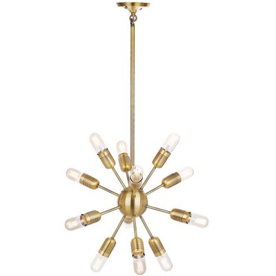 Gold Sputnik 12-Light Glass Chandelier