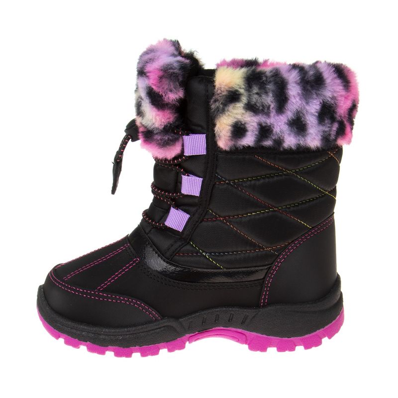 Rugged Bear Unisex Boys Girls Slip Resistant Faux Fur Lined Winter Snow Boots (Little Kid), 5 of 8