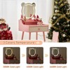KTMBDW Kids Vanity Table and Chair Set, Girls Vanity Set with Stool, Mirror, Makeup Dressing Princess Table with Drawer for Little Girls - 4 of 4