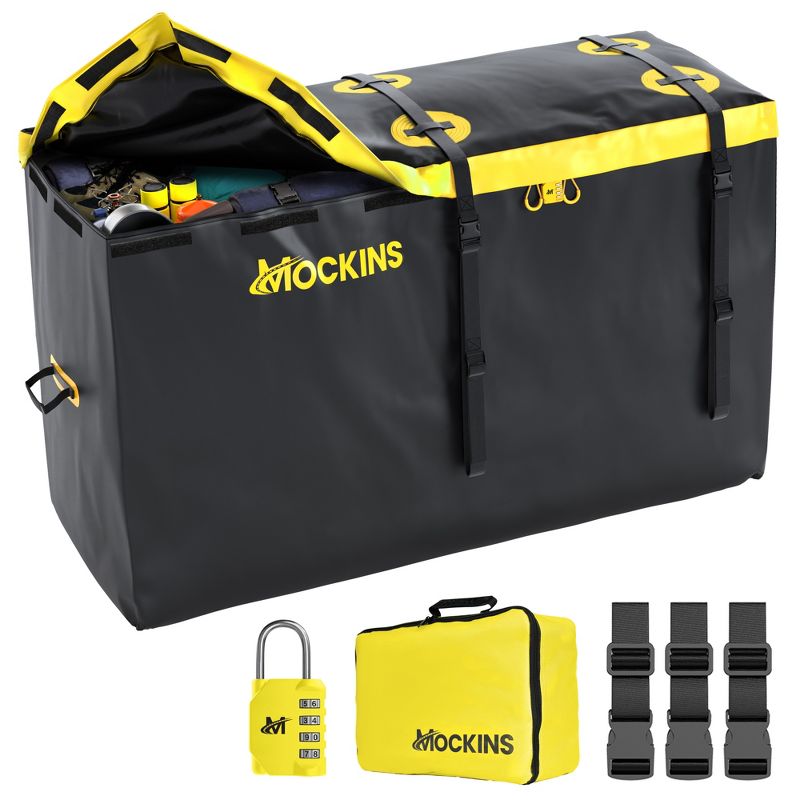 Mockins 30 Cu.Ft Waterproof Cargo Hitch Bag - 60"x36"x24" Cargo Bag - Yellow, 1 of 8