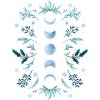 Junior's Design By Humans Moonlight Garden - Teal Snow By EpisodicDrawing T-Shirt - 2 of 3