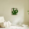 Sevobal Wall Art Love Moss Letter Metal Art For Trendy Stylish Home Indoor Decor With Vibe Appeal Charm, Green, 25.8"*24.3"*4.6" - 4 of 4