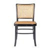 East at Main Set of 2 Pia Side Chairs Black/Brown: Hardwood Frame, No Assembly, Armless Design - 3 of 4
