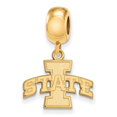 Black Bow Jewelry 14k Yellow Gold Plated Sterling Silver Iowa State Cyclones NCAA Bead Charm