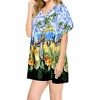 HAPPY BAY Women's Beachwear Summer Swim Beach Dress Swimwear Women Halloween Bikini Bathing Suit Swimsuit Coverups for Women 3X-4X Blue Floral - 3 of 4