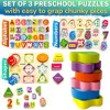 QUOKKA Wooden Puzzles for Toddlers 2-4 - Chunky Toddler Puzzles Ages 3-5 - Learning Travel Game with Numbers Alphabet Shapes - 2 of 4
