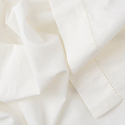 Natural Cotton Light Filtering Swag Curtain Pair 80x36