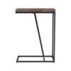 Vynxaria Rustic Accent Table - Tobacco Herringbone & Sandy Black Finish, Modern-Rustic Fusion - 4 of 4