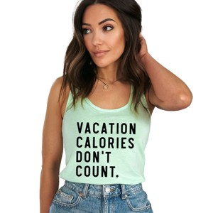 Simply Sage Market Vacation Calories Don't Count Racerback Tank - 1 of 4
