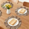 REGALWOVEN Farmhouse Placemats Set of 6 Placemats with Wavy Edge for Dining Table Decor Indoor Outdoor Washable Kitchen Table Mat - 2 of 4