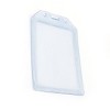 Unique Bargains Clear Blue PVC Vertical Name Tag ID Work Exhibition Badge Card Holder - 4 of 4